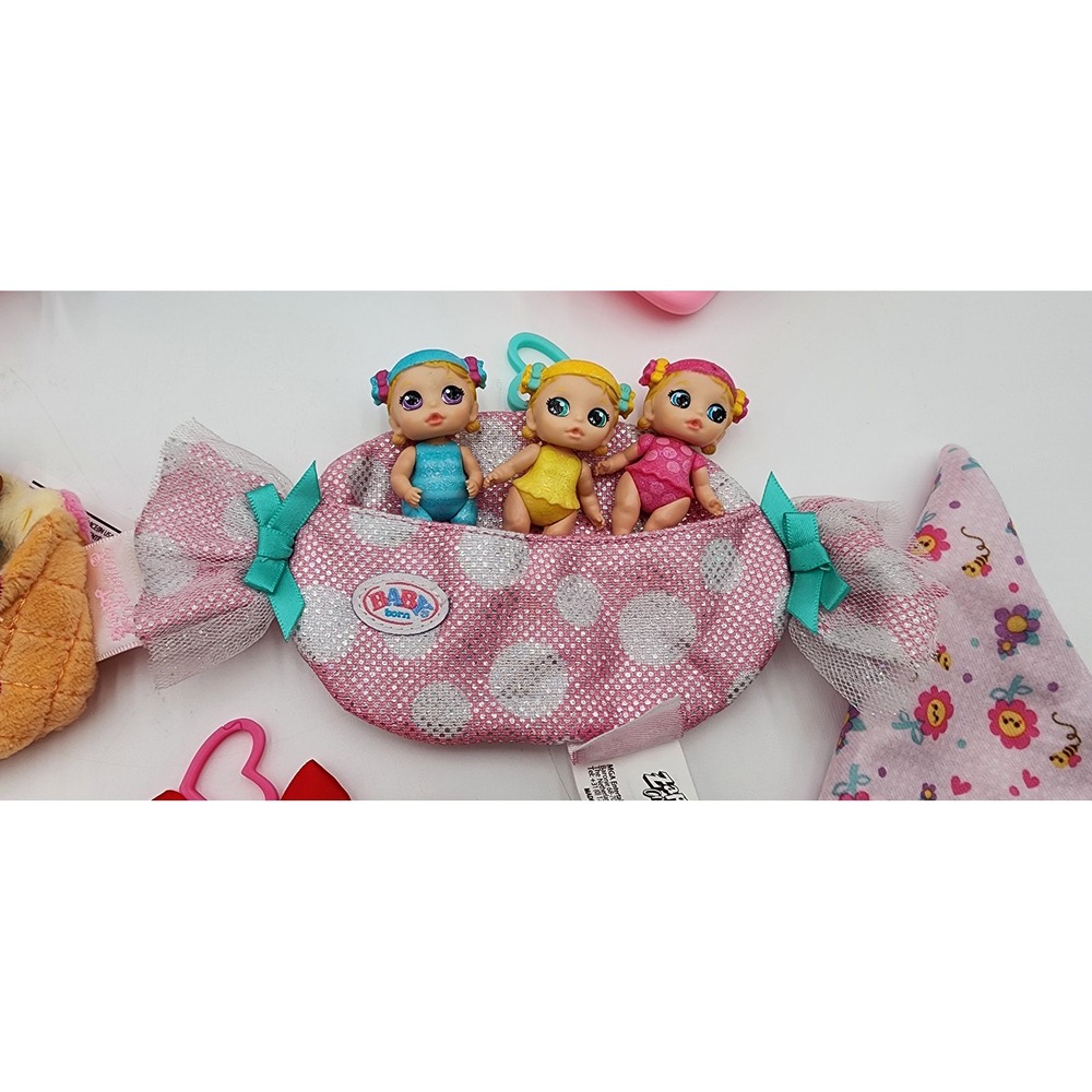 Baby Born Surprise Mini Doll Lot 8 Dolls Case Rockers Carriers Riding Hood Wolf - Picture 4 of 10